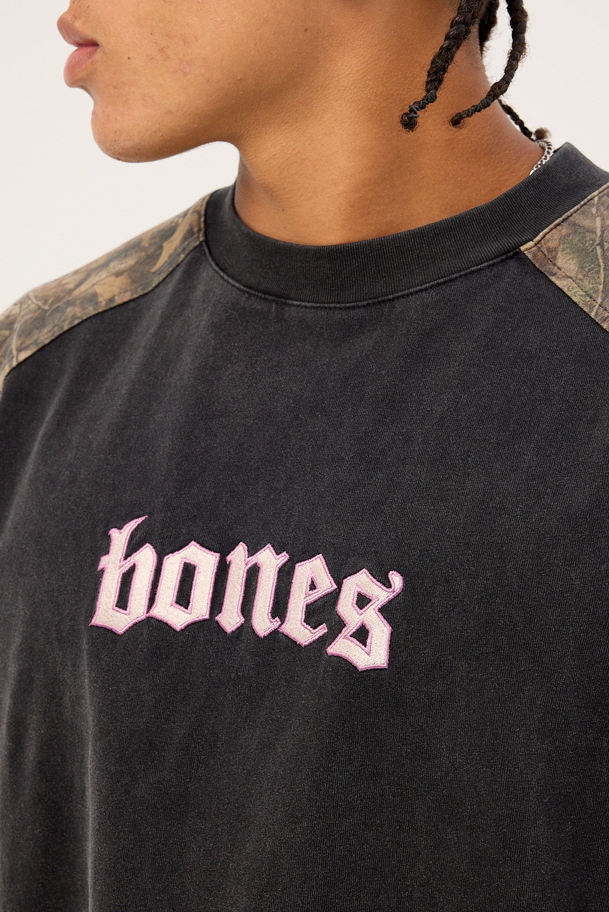 Billy Bones Club Lovers Steeze Panel Tee Washed Black Camo - Image 5