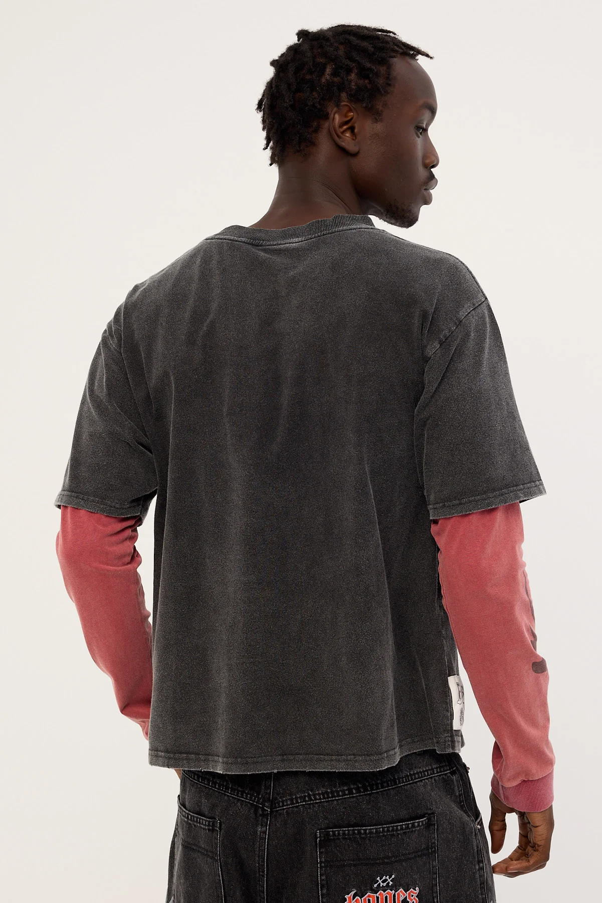 Billy Bones Club Oil Change 2.0 Layered LS Tee Black/Red - Image 4