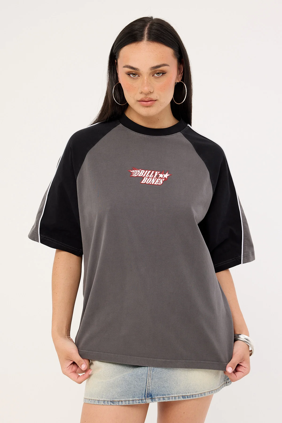 Billy Bones Club Panel Boxy Tee Pewter - Image 3