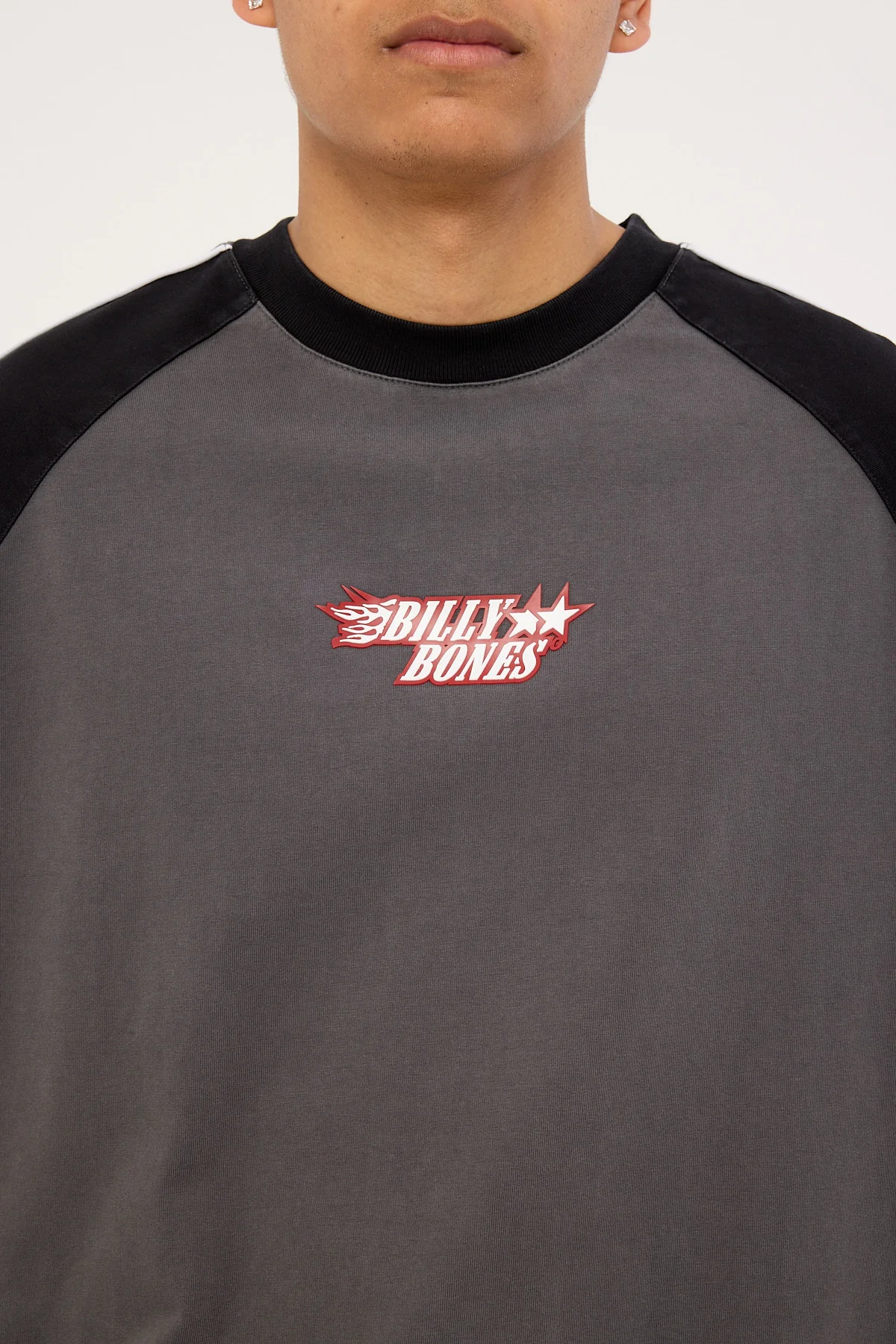 Billy Bones Club Panel Boxy Tee Pewter - Image 6