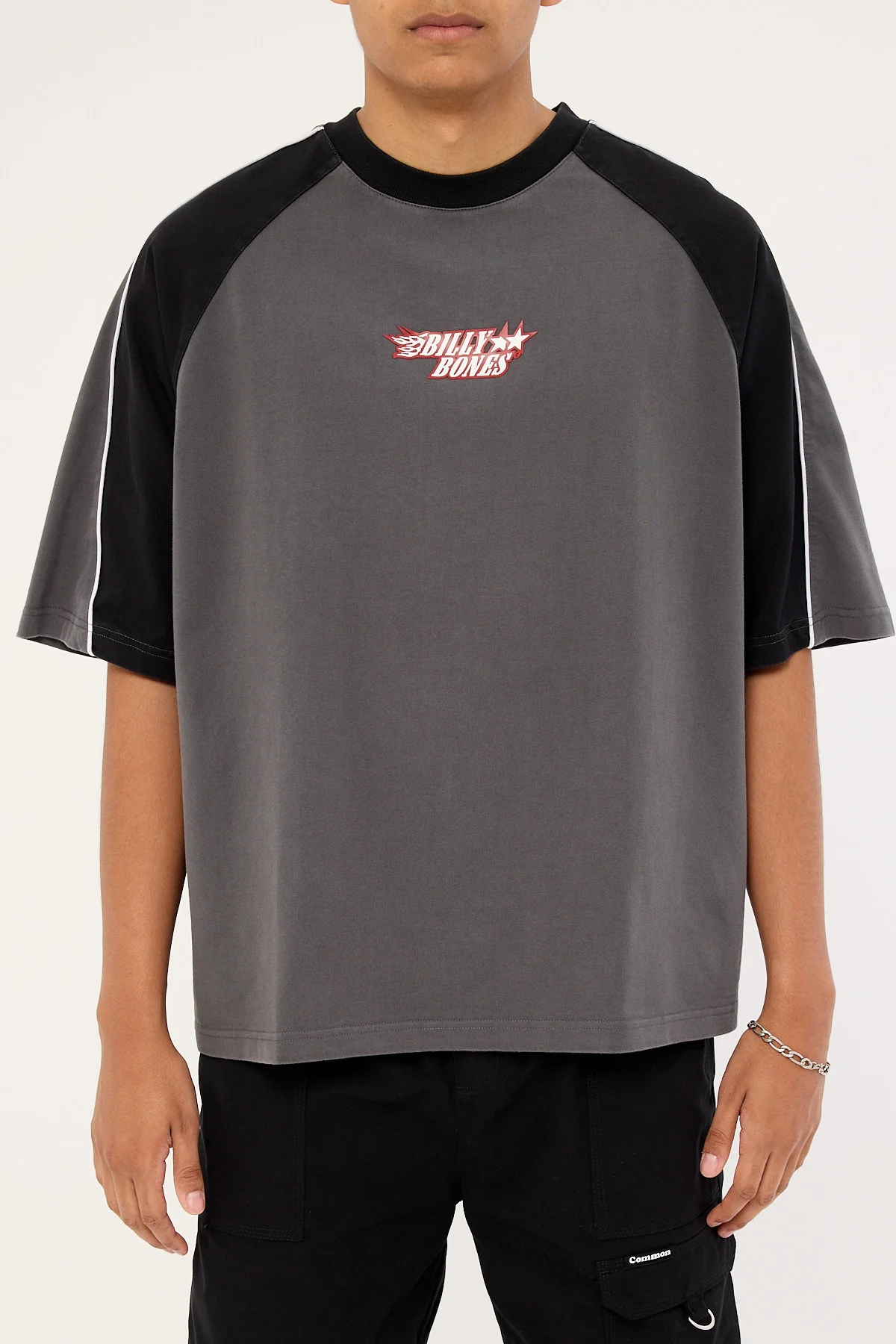 Billy Bones Club Panel Boxy Tee Pewter - Image 8