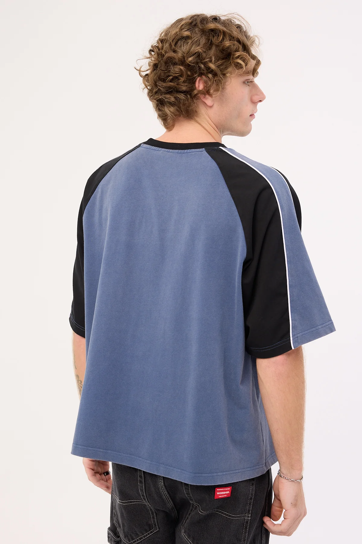 Billy Bones Club Small Steps Panel Boxy Tee Blue - Image 7