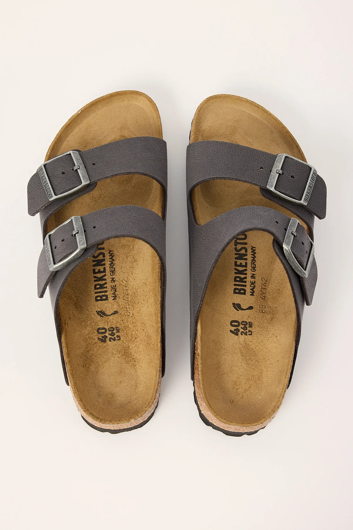 Birkenstock Arizona Birkibuc Narrow Velvet Grey - Image 2