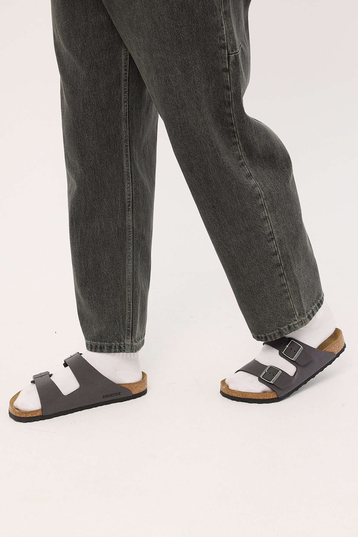 Birkenstock Arizona Birkibuc Regular Velvet Grey - Image 5