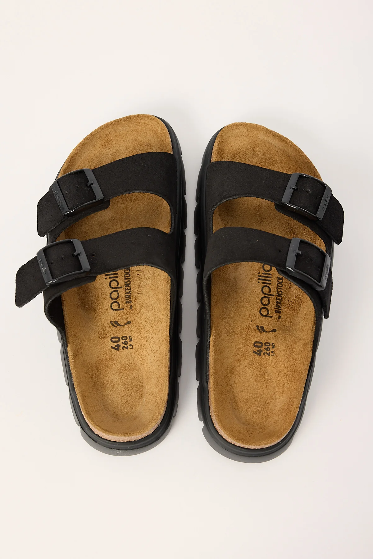 Birkenstock Arizona Chunky Suede Leather Narrow Black - Image 2