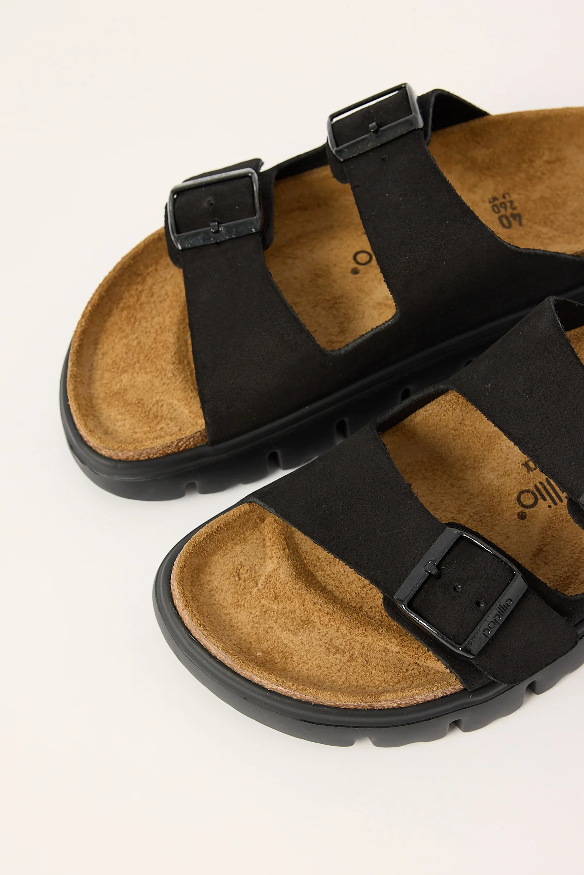 Birkenstock Arizona Chunky Suede Leather Narrow Black - Image 3
