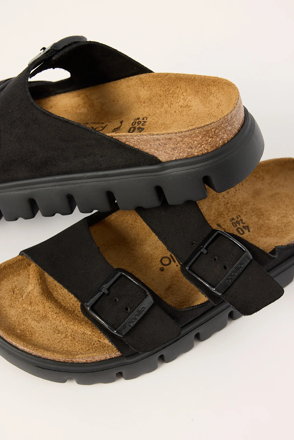 Birkenstock Arizona Chunky Suede Leather Narrow Black - Image 4