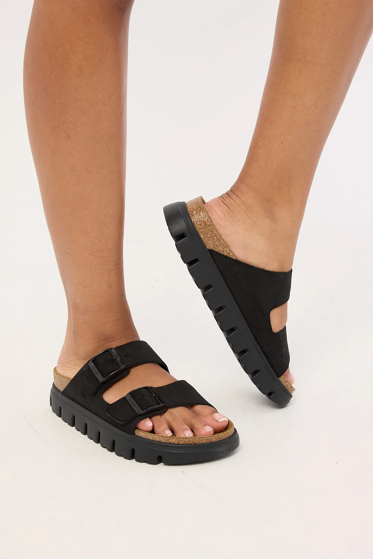 Birkenstock Arizona Chunky Suede Leather Narrow Black - Image 5