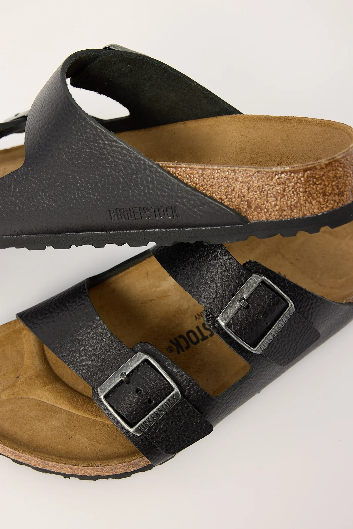 Birkenstock Arizona Natural Leather Regular Vintage Wood Black - Image 4