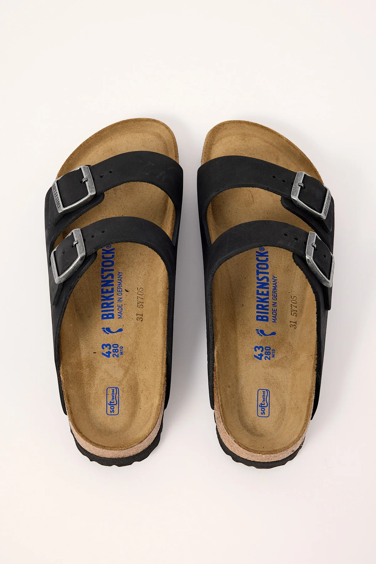 Birkenstock Arizona SFB Nubuck Leather Narrow Black - Image 3