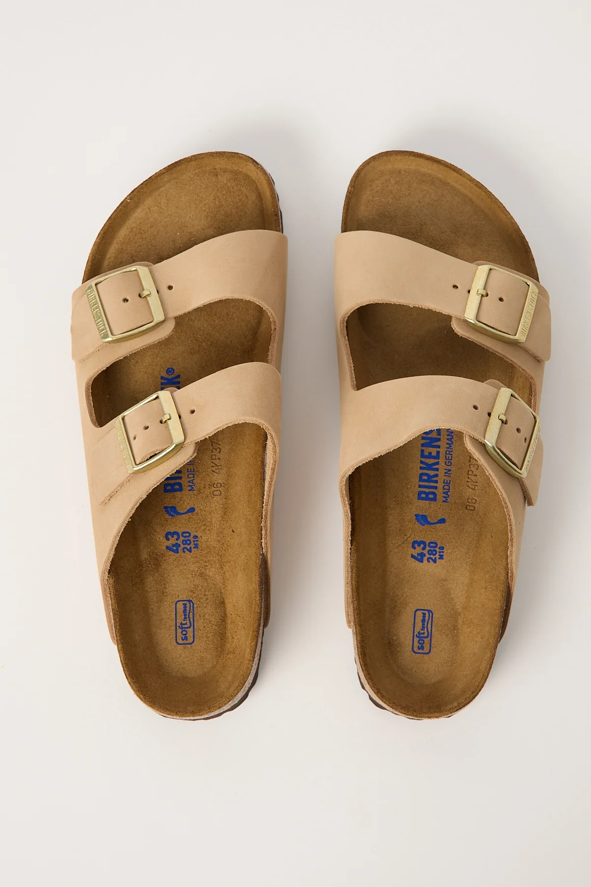 Birkenstock Arizona SFB Nubuck Leather Narrow Sandcastle - Image 3