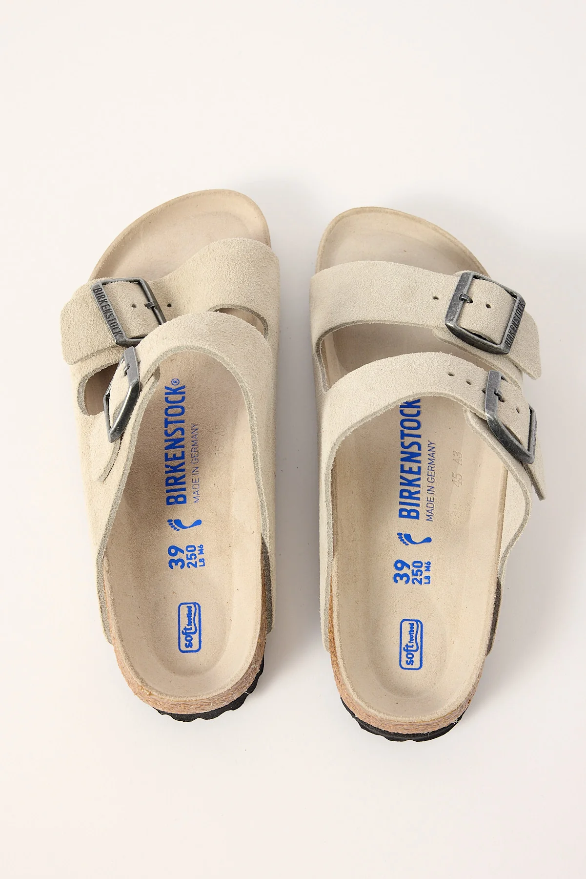 Birkenstock Arizona Sfb Oyster Tonal Footbed Suede Leather NARROW Oyster - Image 3
