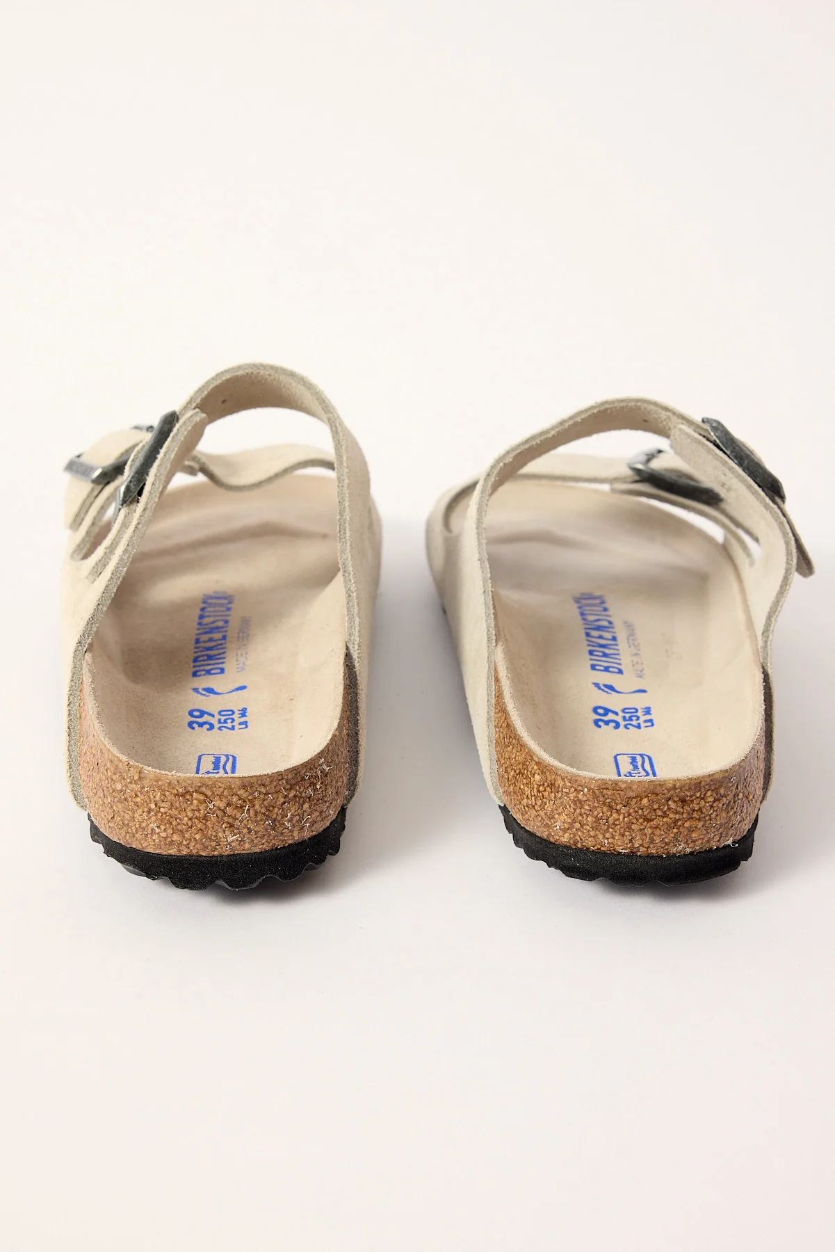 Birkenstock Arizona Sfb Oyster Tonal Footbed Suede Leather NARROW Oyster - Image 4