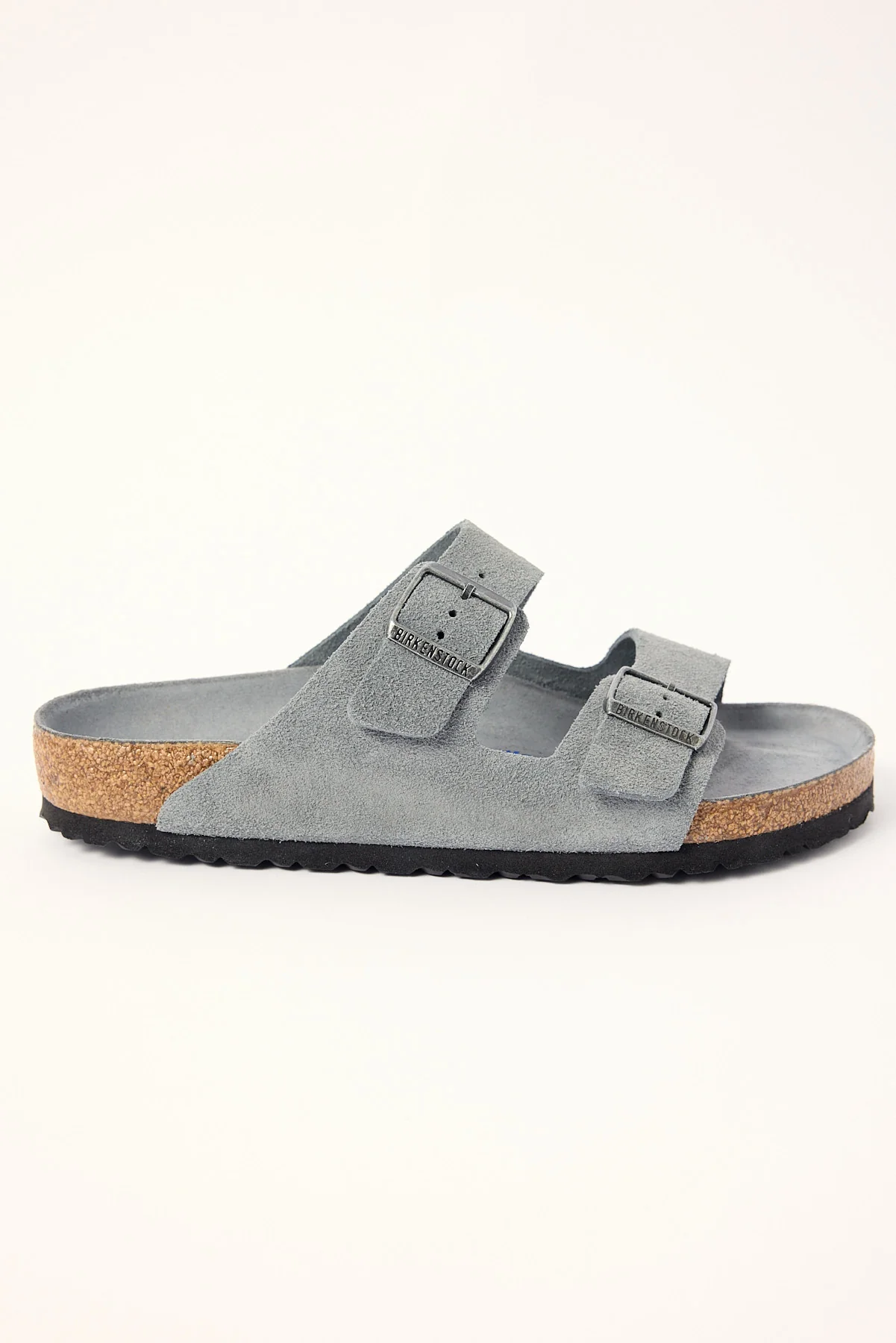 Birkenstock Arizona SFB Suede Leather Basalt Grey Tonal Footbed