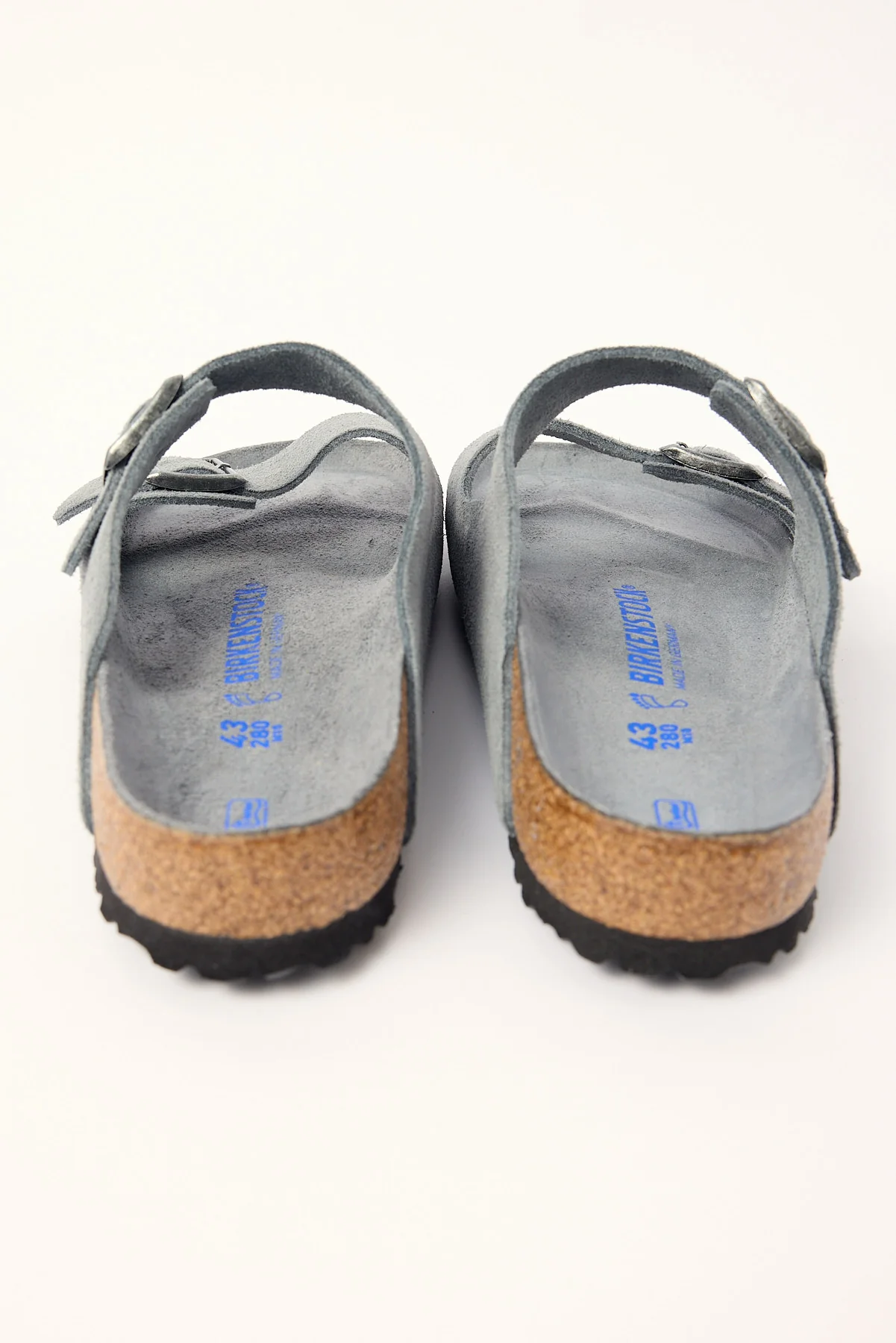 Birkenstock Arizona SFB Suede Leather Basalt Grey Tonal Footbed - Image 4