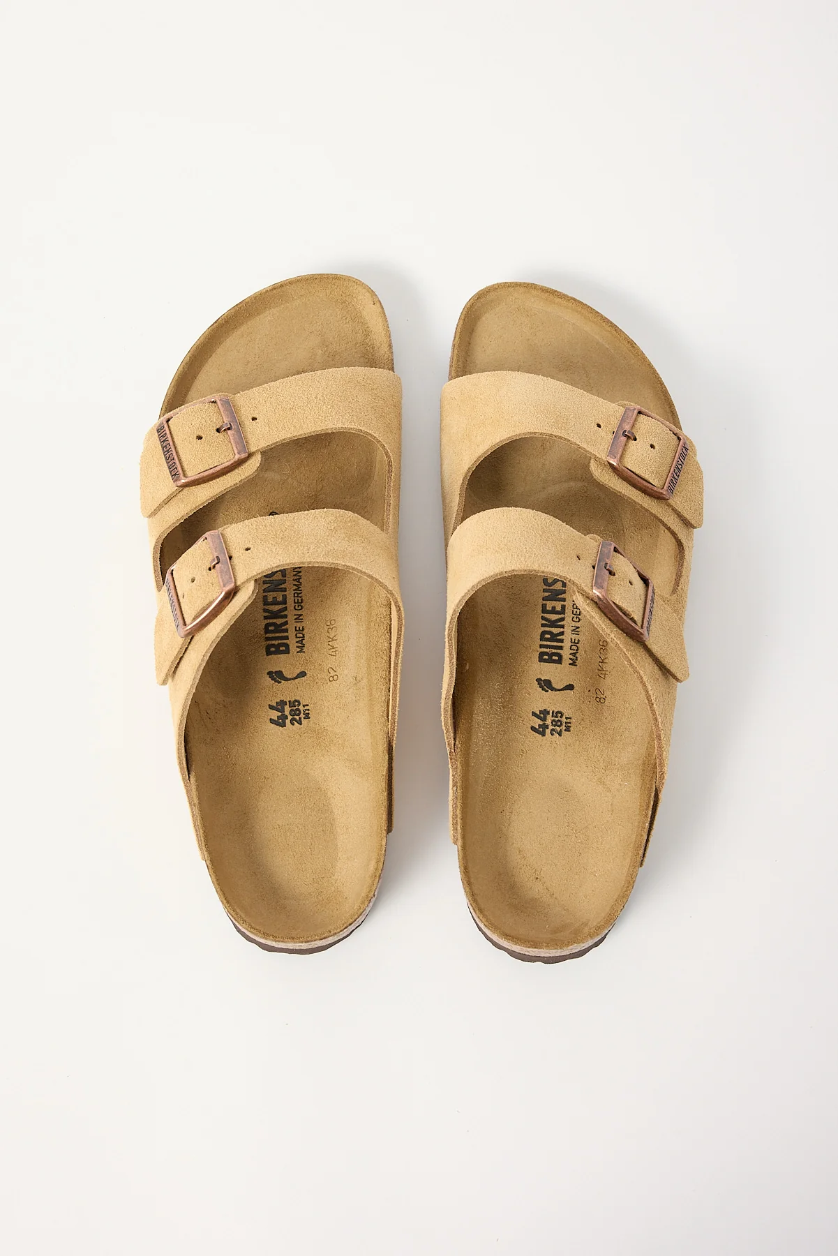 Birkenstock Arizona Suede Leather Narrow Latte Cream - Image 2