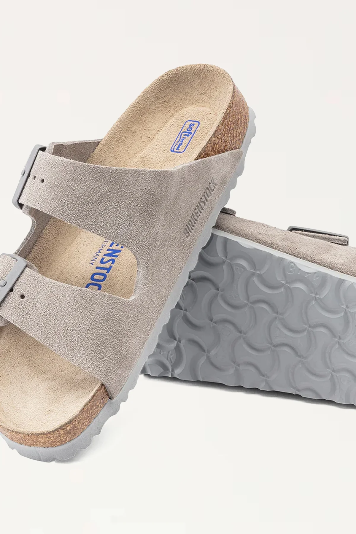 Birkenstock Arizona Suede Leather Narrow Stone Coin - Image 3