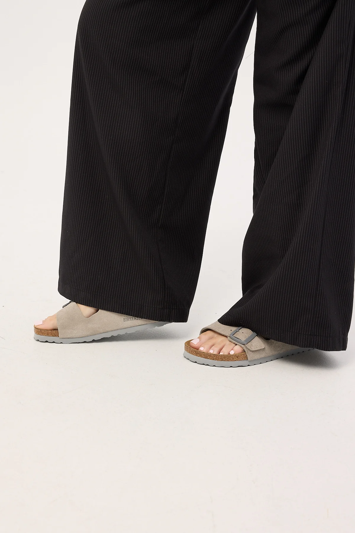 Birkenstock Arizona Suede Leather Narrow Stone Coin - Image 5