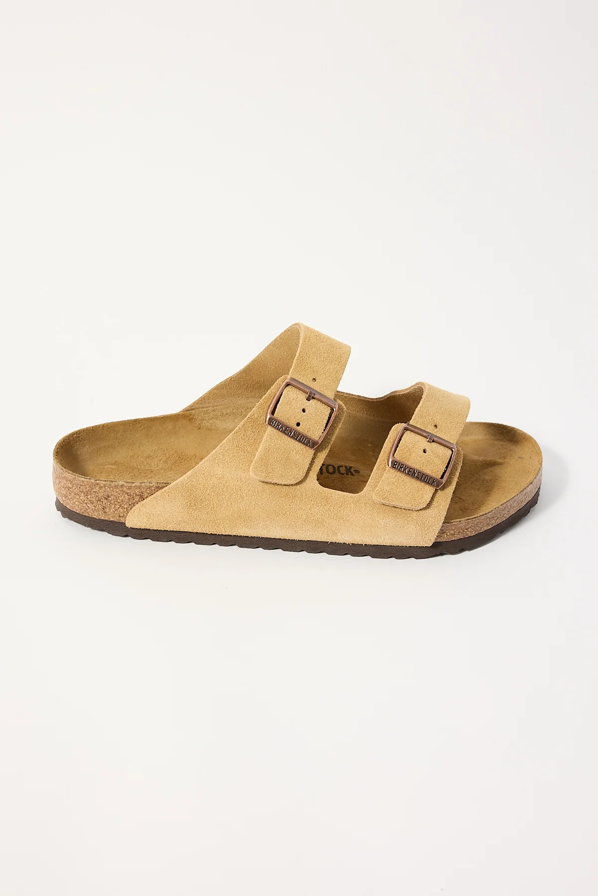 Birkenstock Arizona Suede Leather Regular Latte Cream