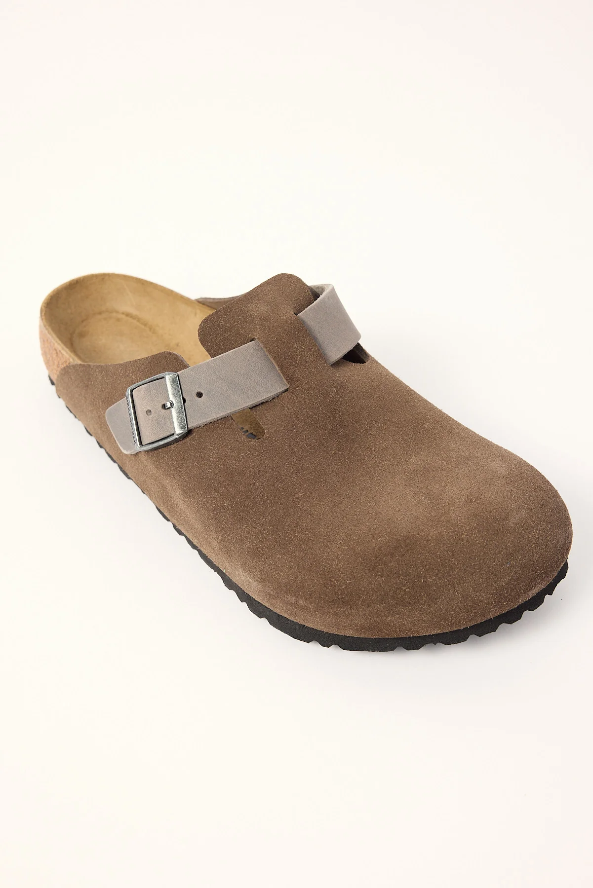 Birkenstock Boston Oiled Suede Leather Concrete Grey - Image 2