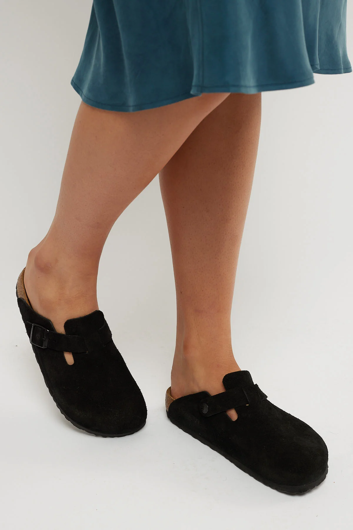 Birkenstock Boston SFB Black Suede Narrow Black - Image 5