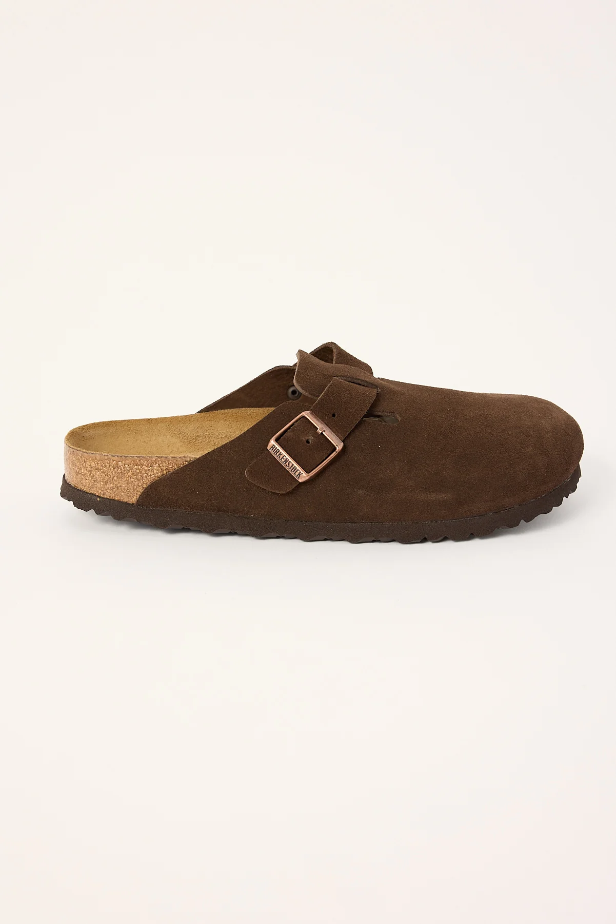 Birkenstock Boston Sfb Suede Leather Narrow Mocca