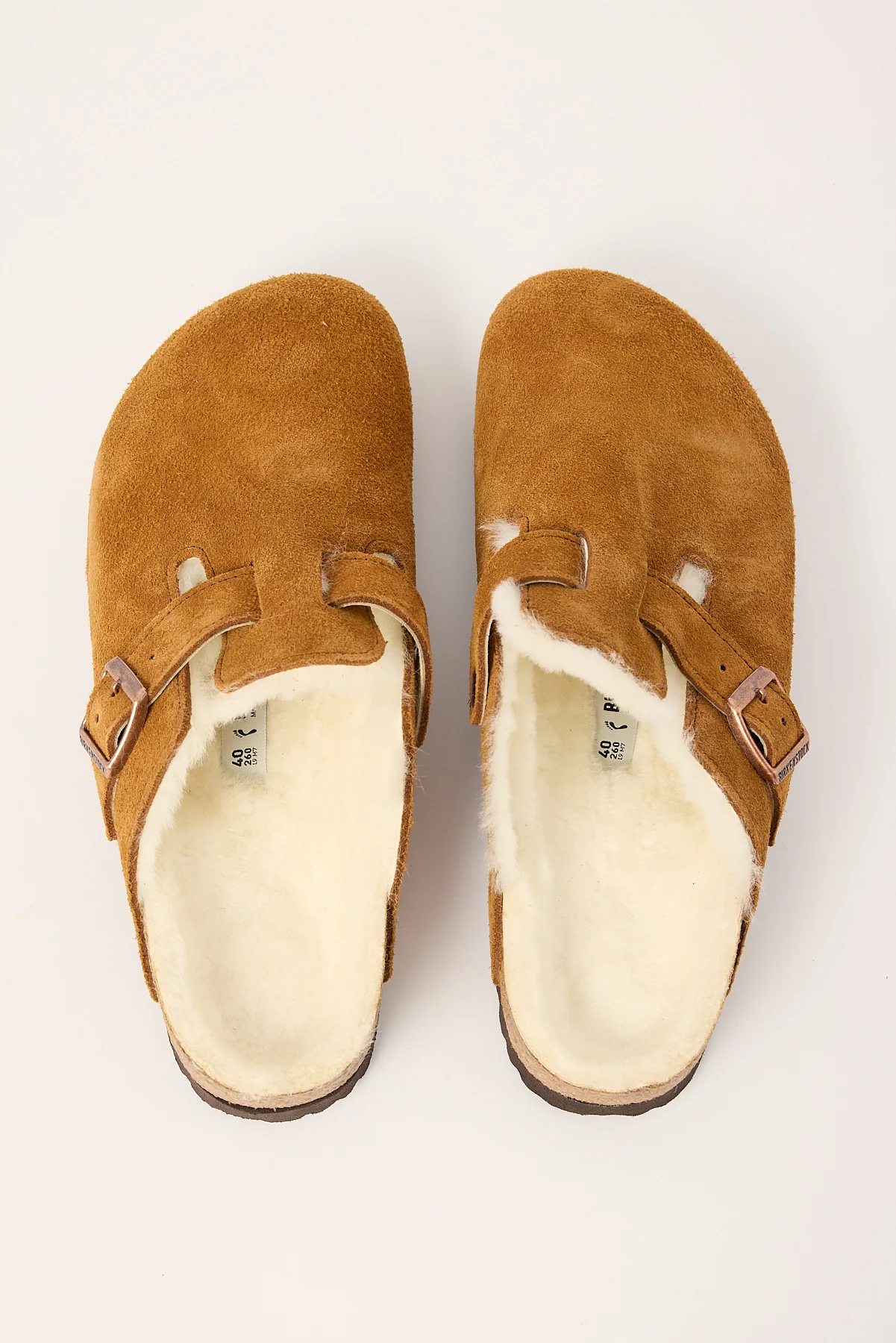 Birkenstock Boston Shearling Suede Leather/shearling Narrow Mink - Image 2