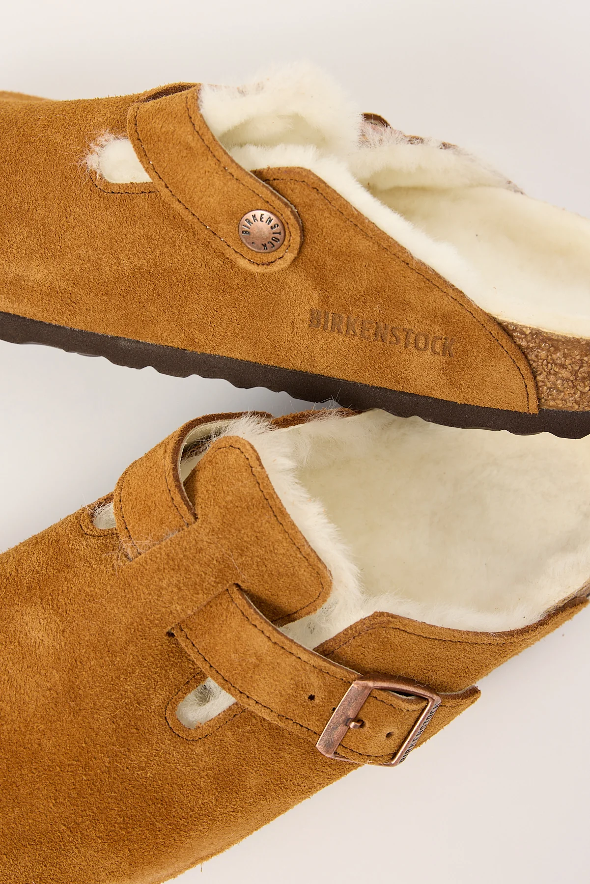 Birkenstock Boston Shearling Suede Leather/shearling Narrow Mink - Image 4