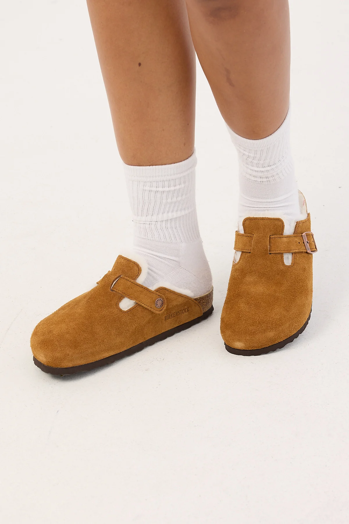 Birkenstock Boston Shearling Suede Leather/shearling Narrow Mink - Image 5