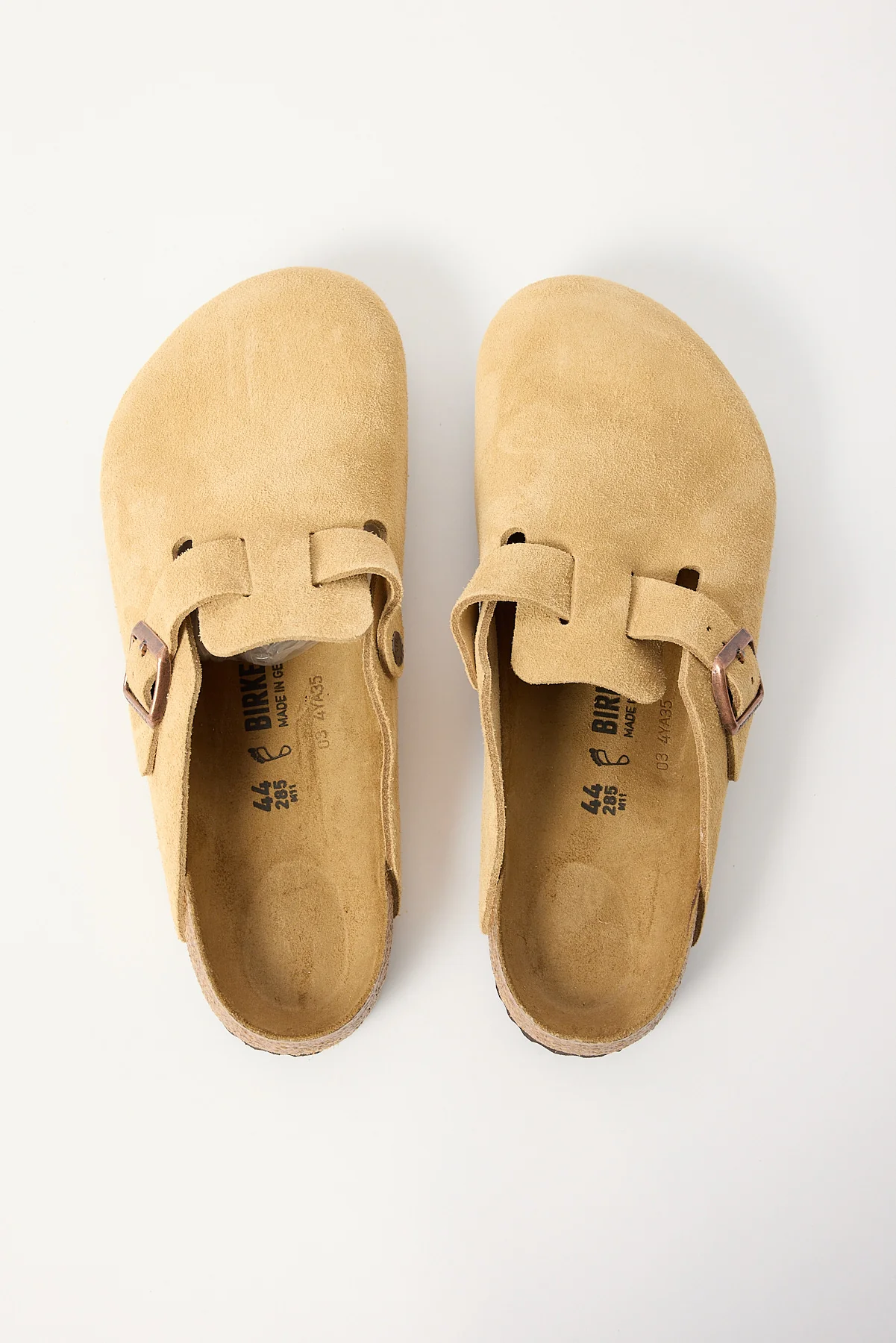 Birkenstock Boston Suede Leather Regular Latte Cream - Image 2