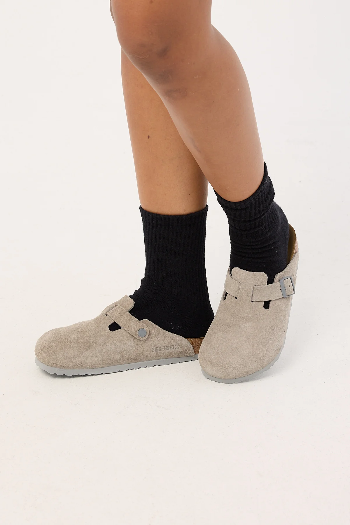 Birkenstock Boston Suede Leather Regular Stone Coin - Image 5