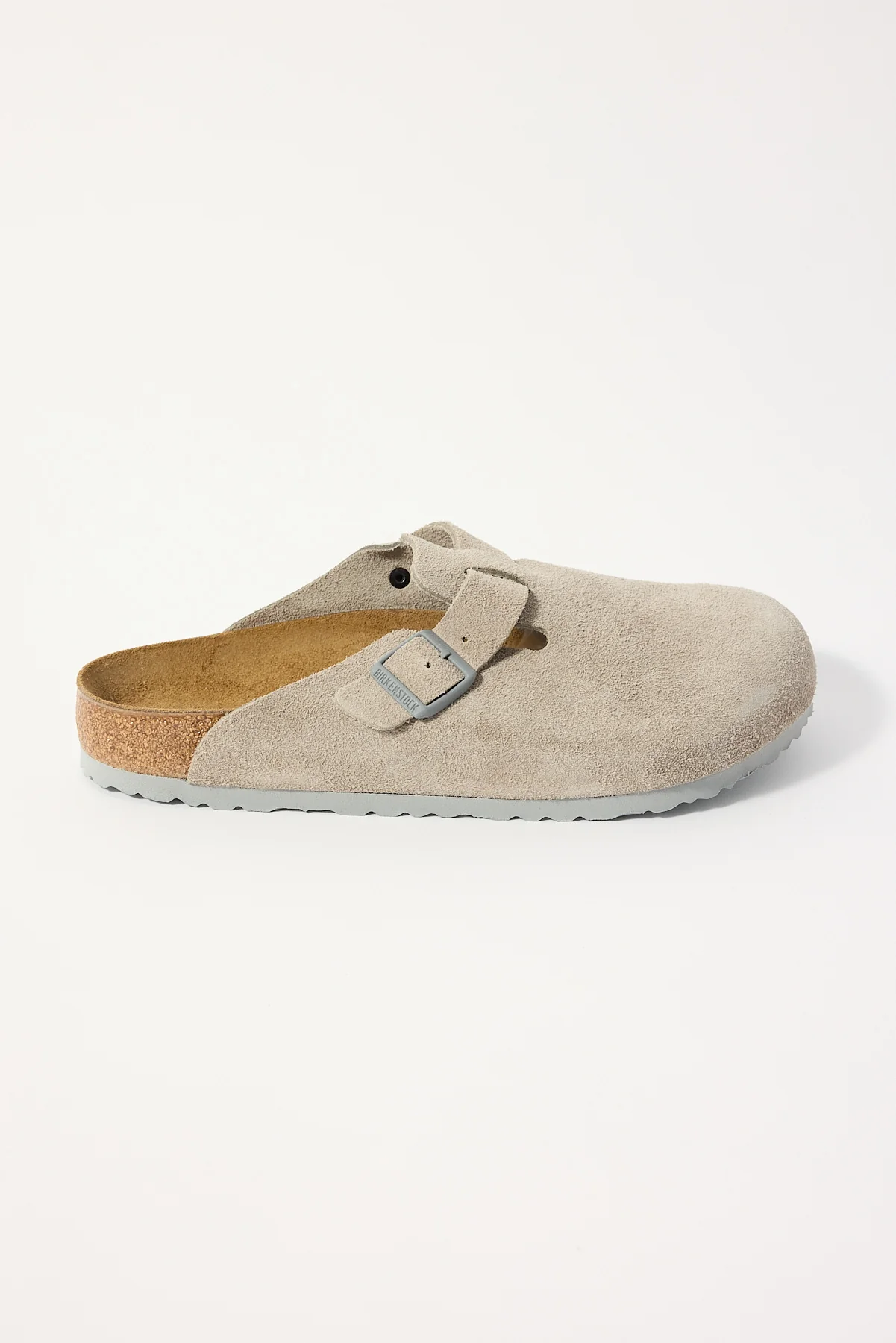 Birkenstock Boston Suede Leather Regular Stone Coin
