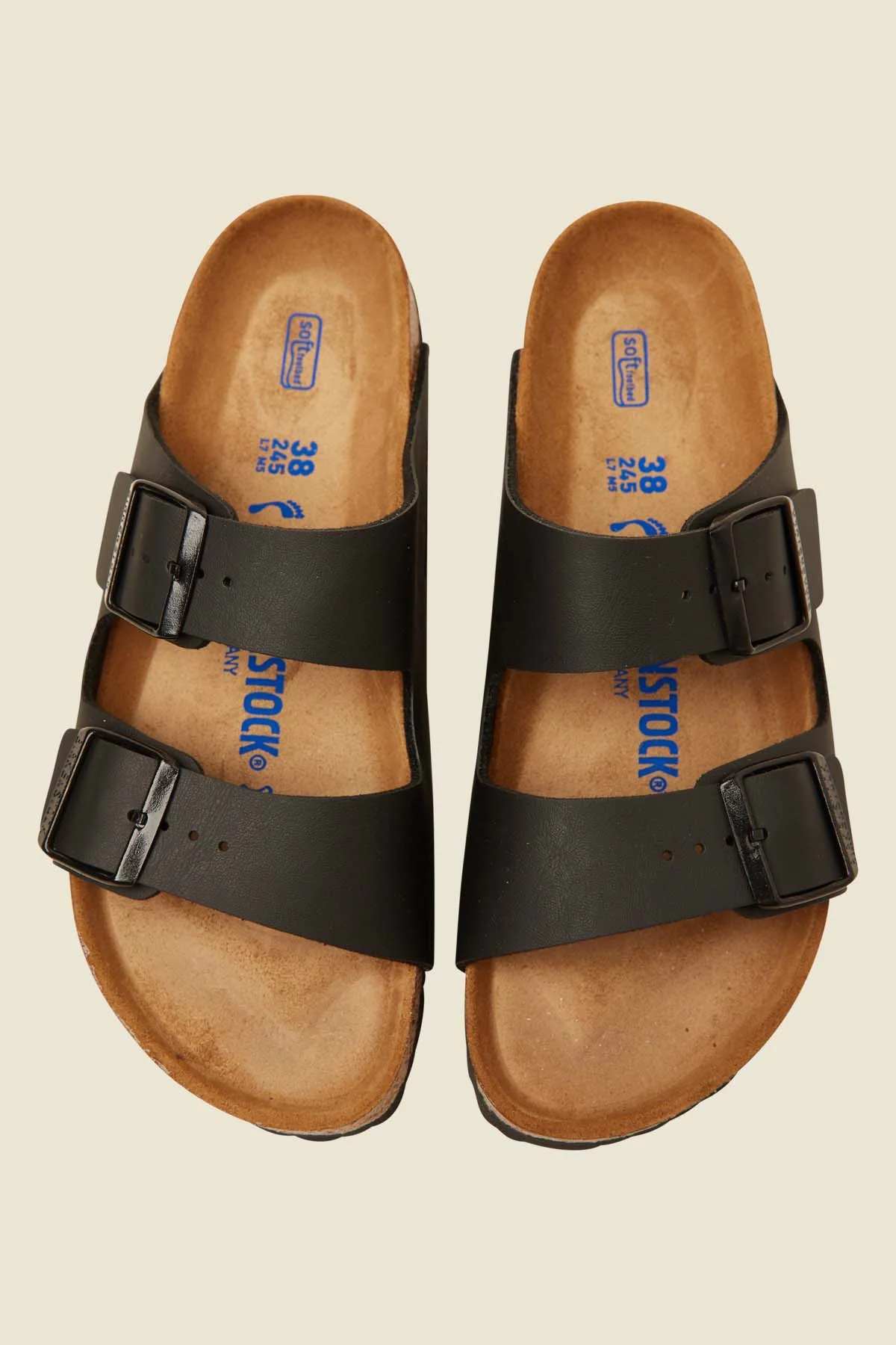 Birkenstock Womens Arizona Birko-Flor Soft Foot Bed Narrow Black - Image 3
