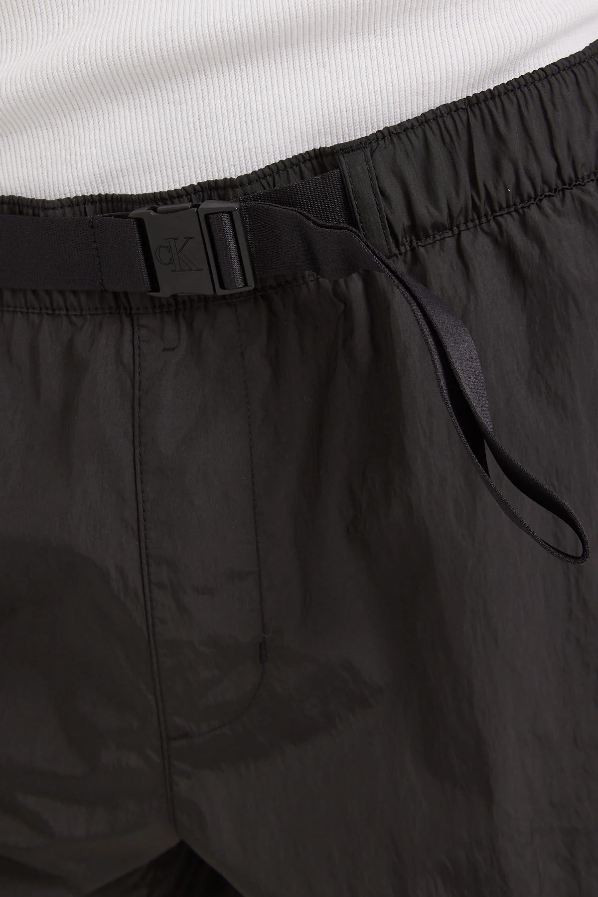 Calvin Klein Ck Utility Nylon Swim Short Medium Drawstring PVH Black - Image 7