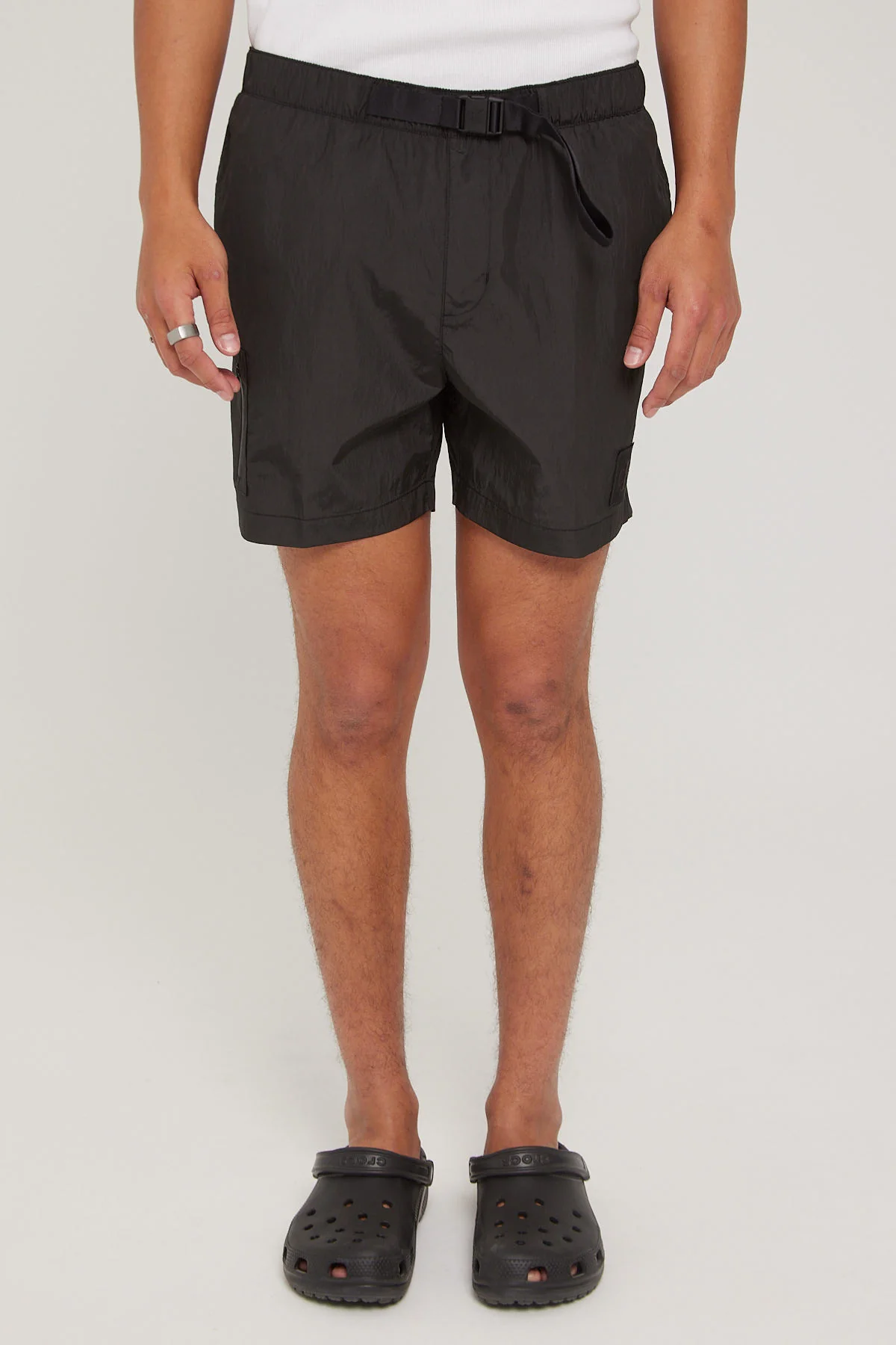 Calvin Klein Ck Utility Nylon Swim Short Medium Drawstring PVH Black - Image 8