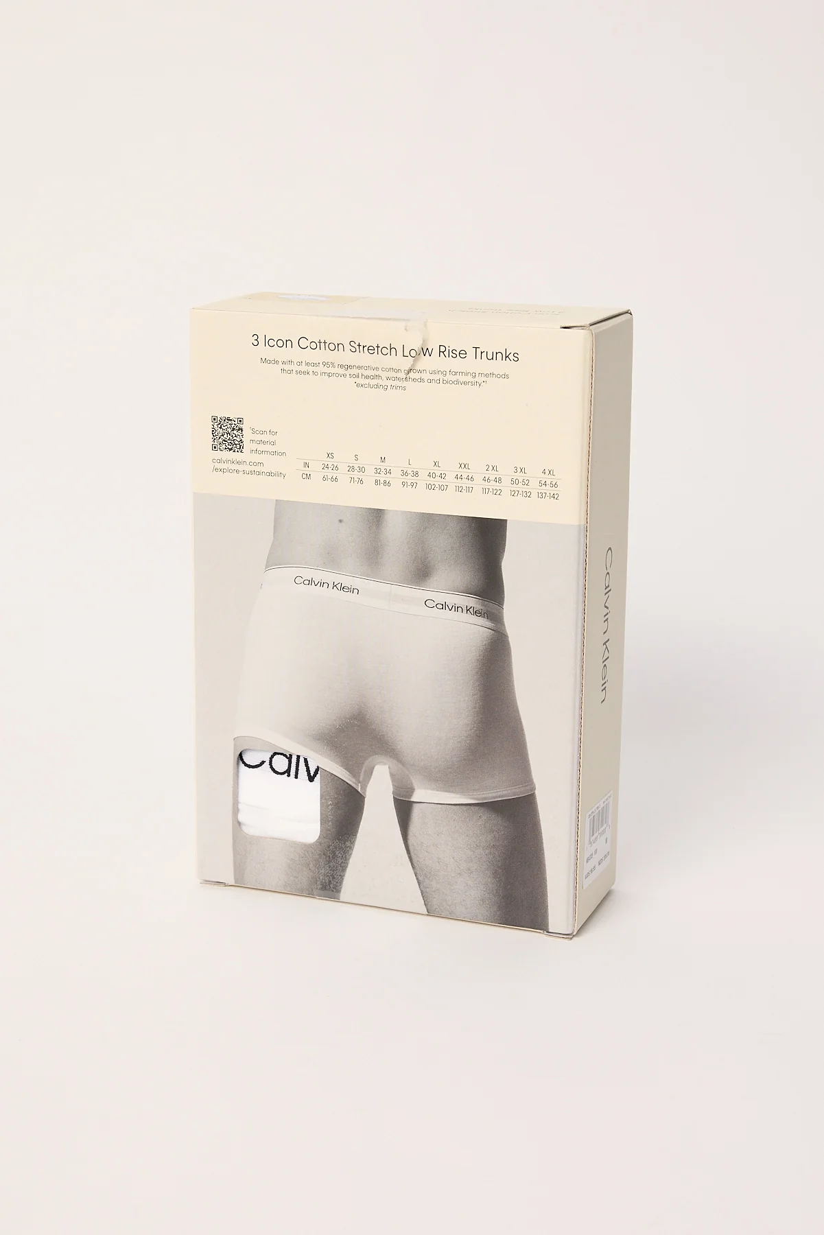 Calvin Klein Icon Cotton Stretch Low Rise Trunk 3PK White - Image 3