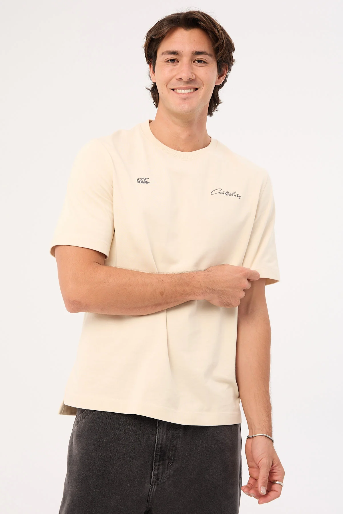 Canterbury CCC Script Washed T-shirt AM Whitecap Gray