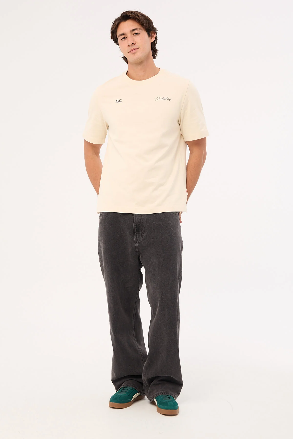 Canterbury CCC Script Washed T-shirt AM Whitecap Gray - Image 2