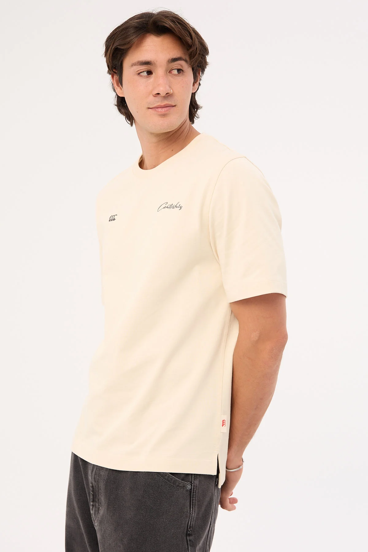 Canterbury CCC Script Washed T-shirt AM Whitecap Gray - Image 3
