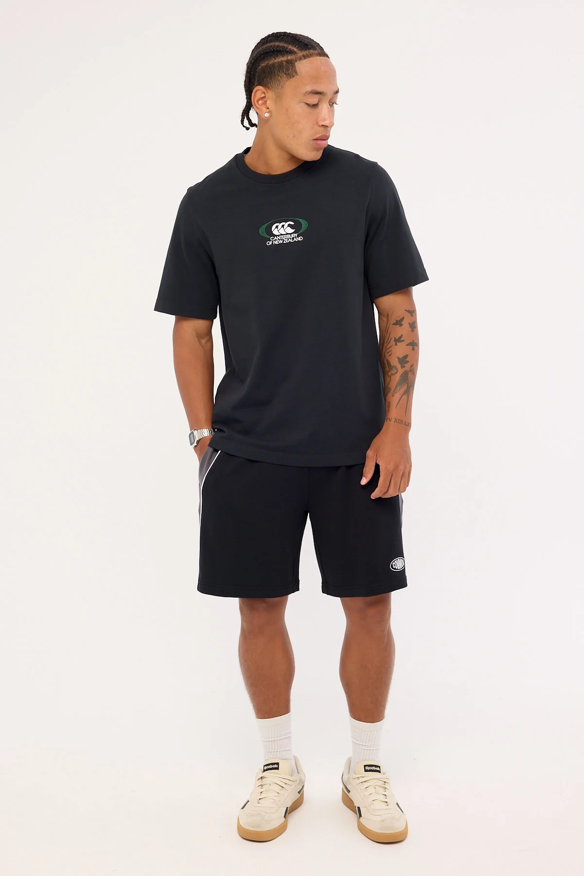 Canterbury Embroidered Oval Logo Heavyweight Oversized Tee Jet Black - Image 2
