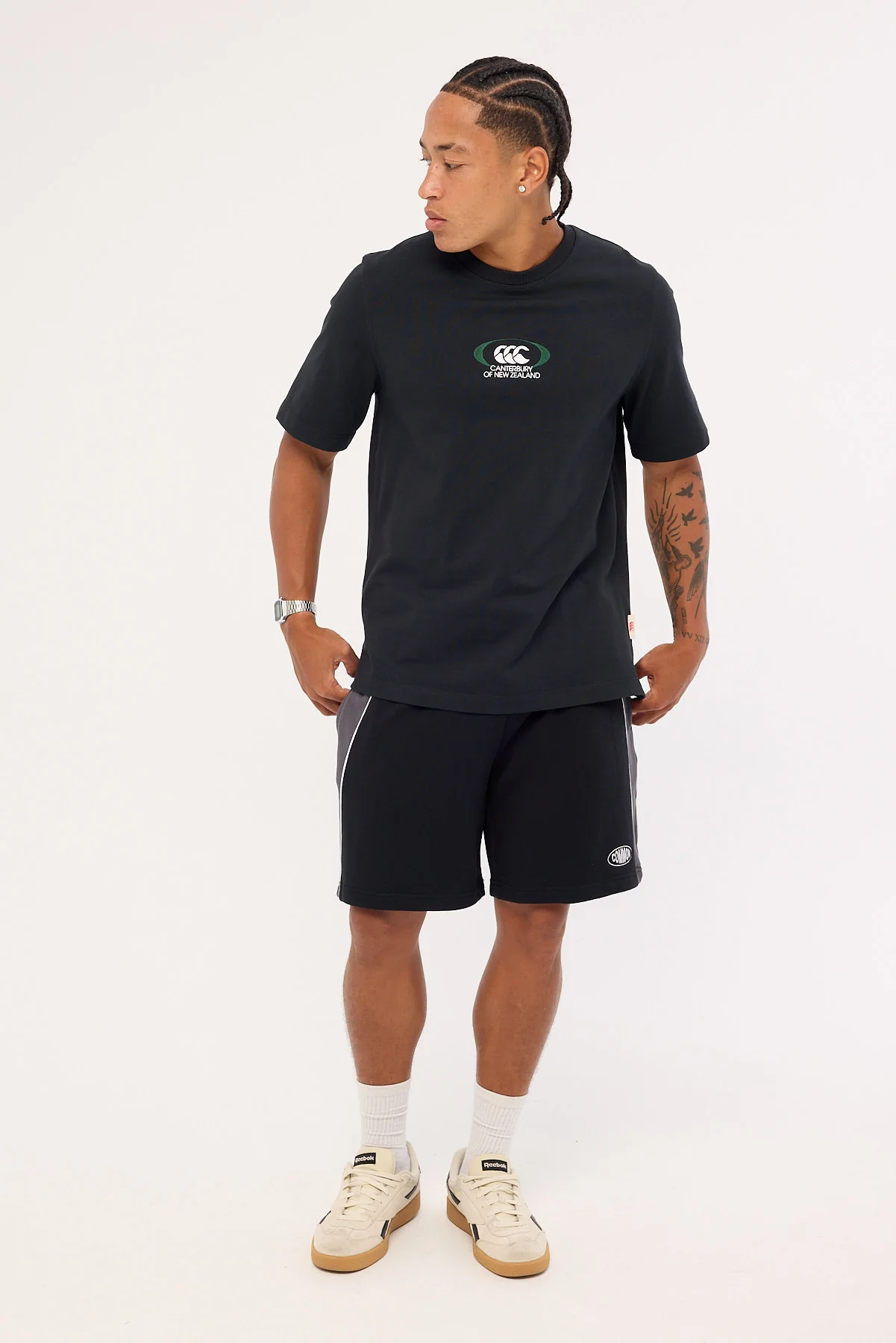 Canterbury Embroidered Oval Logo Heavyweight Oversized Tee Jet Black - Image 3