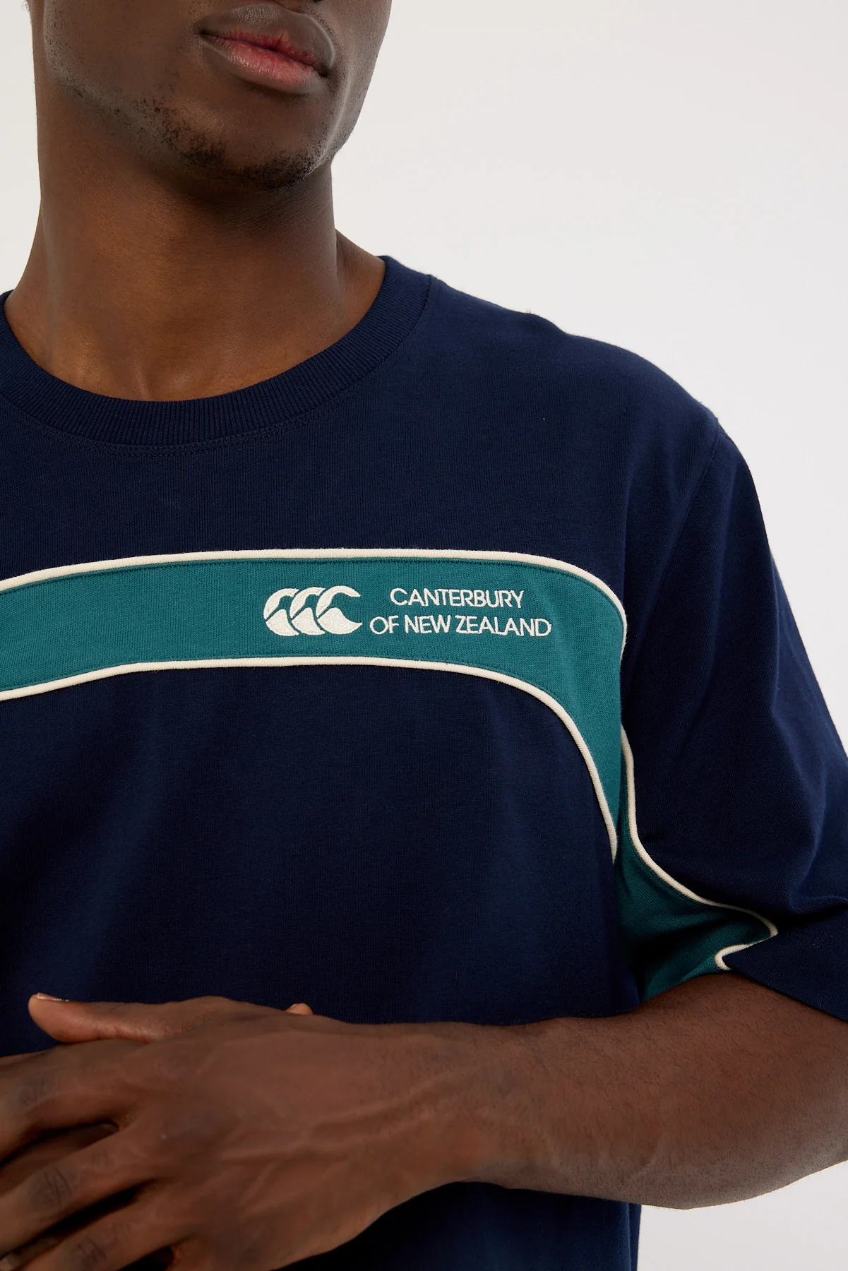 Canterbury Heritage Panelled T-Shirt Navy - Image 3