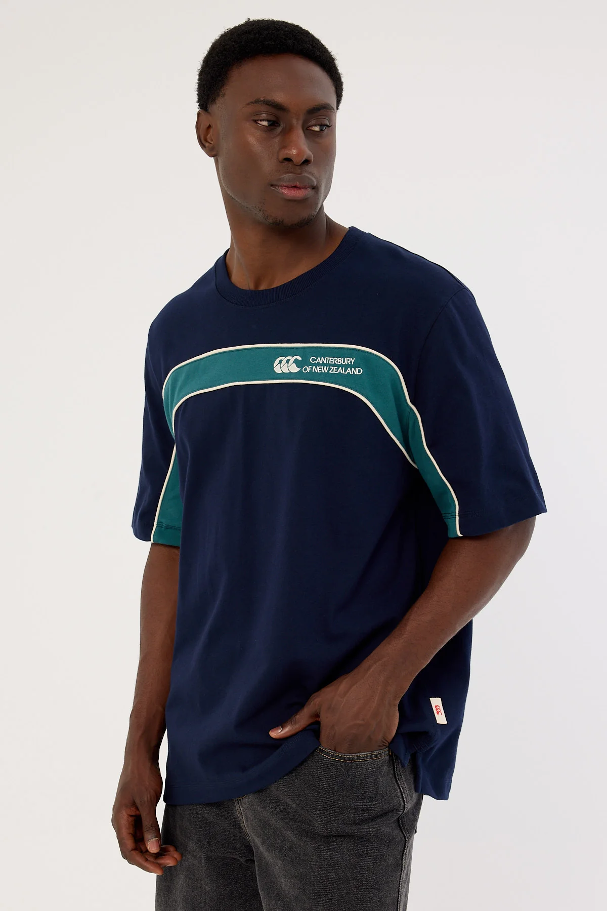 Canterbury Heritage Panelled T-Shirt Navy - Image 4