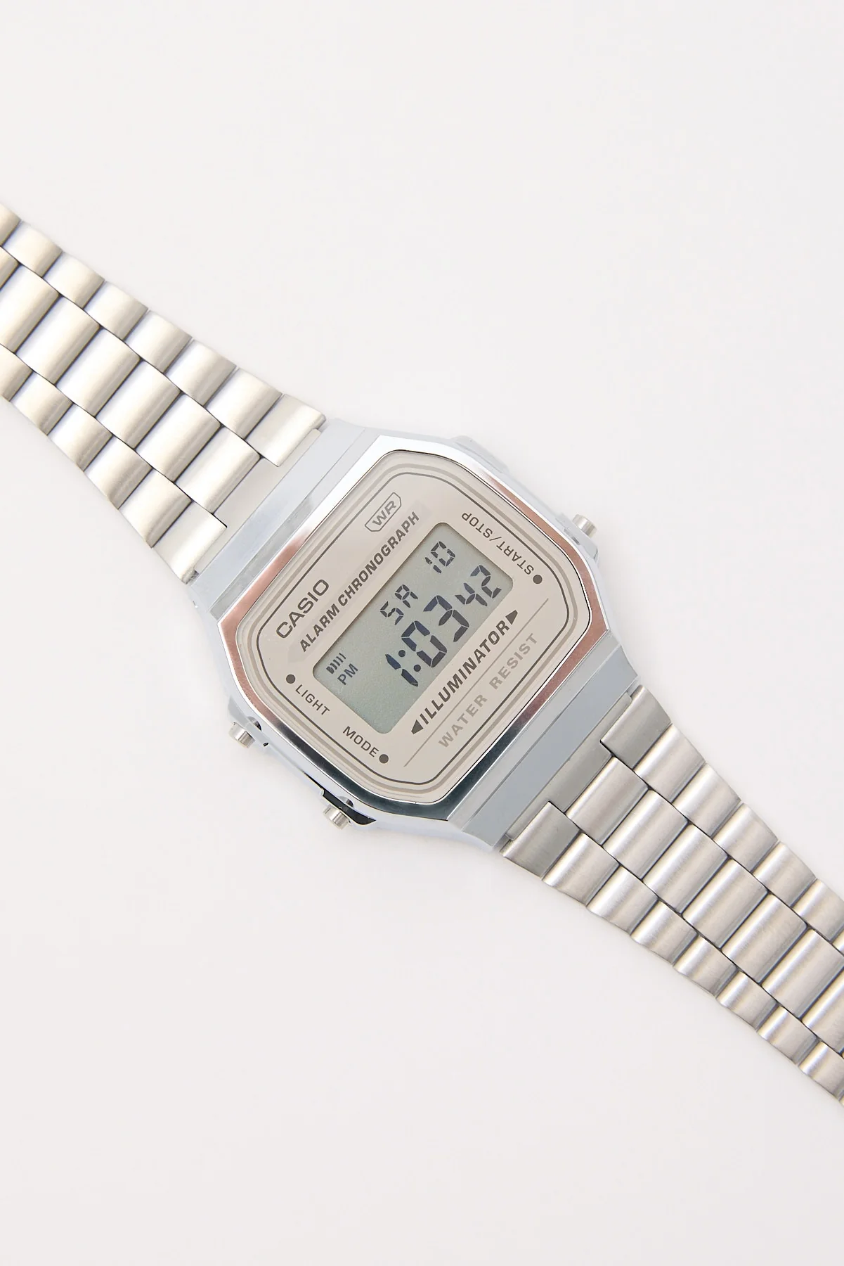 Casio A168WA-8A Digital Watch Silver/Cream - Image 3