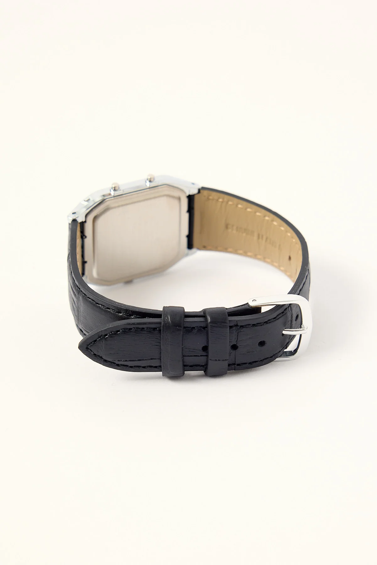Casio AQ230EL-1A Duo Watch Gold/Black Croc PU Strap - Image 2