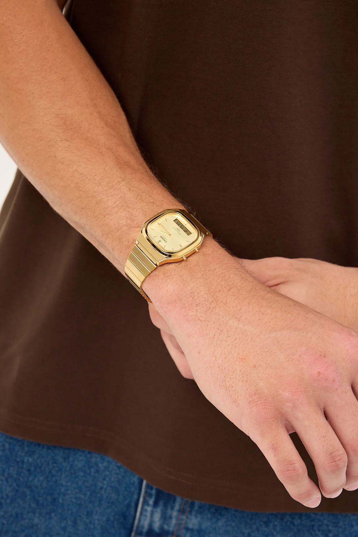 Casio AQ240EG-9A Duo Watch Gold - Image 2