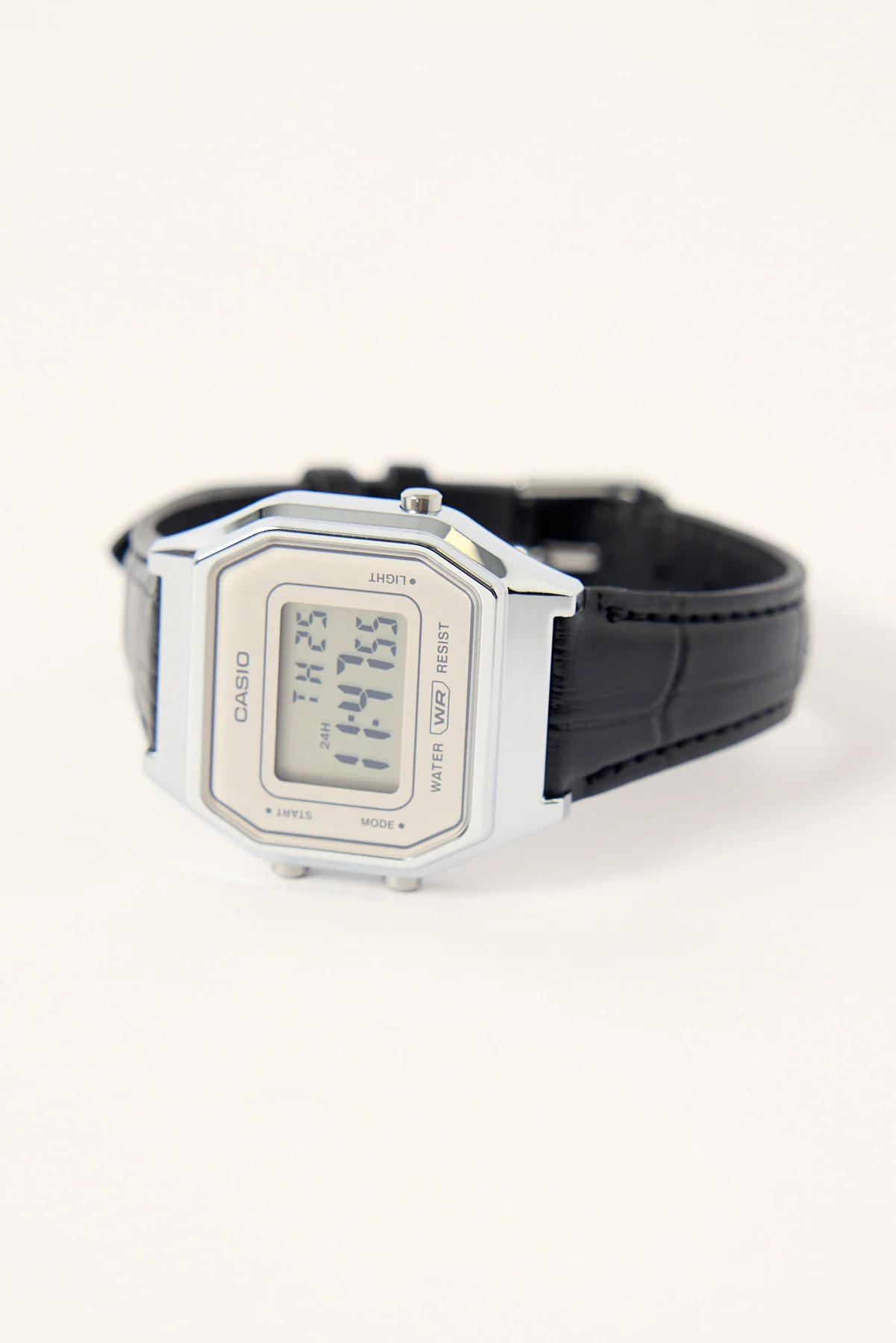 Casio LA Genuine Leather band Addition Watch Black Leather - Image 2