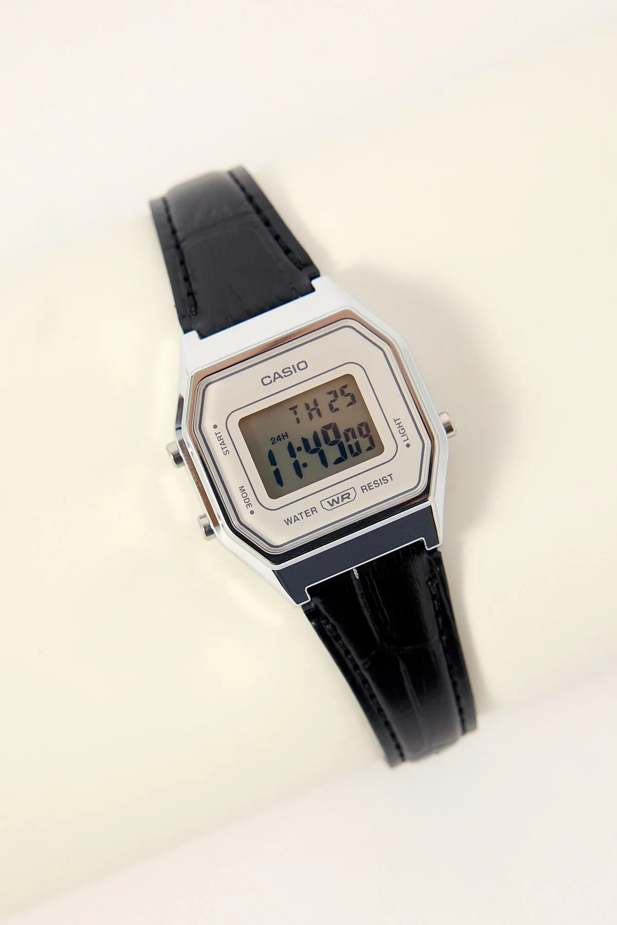 Casio LA Genuine Leather band Addition Watch Black Leather - Image 4