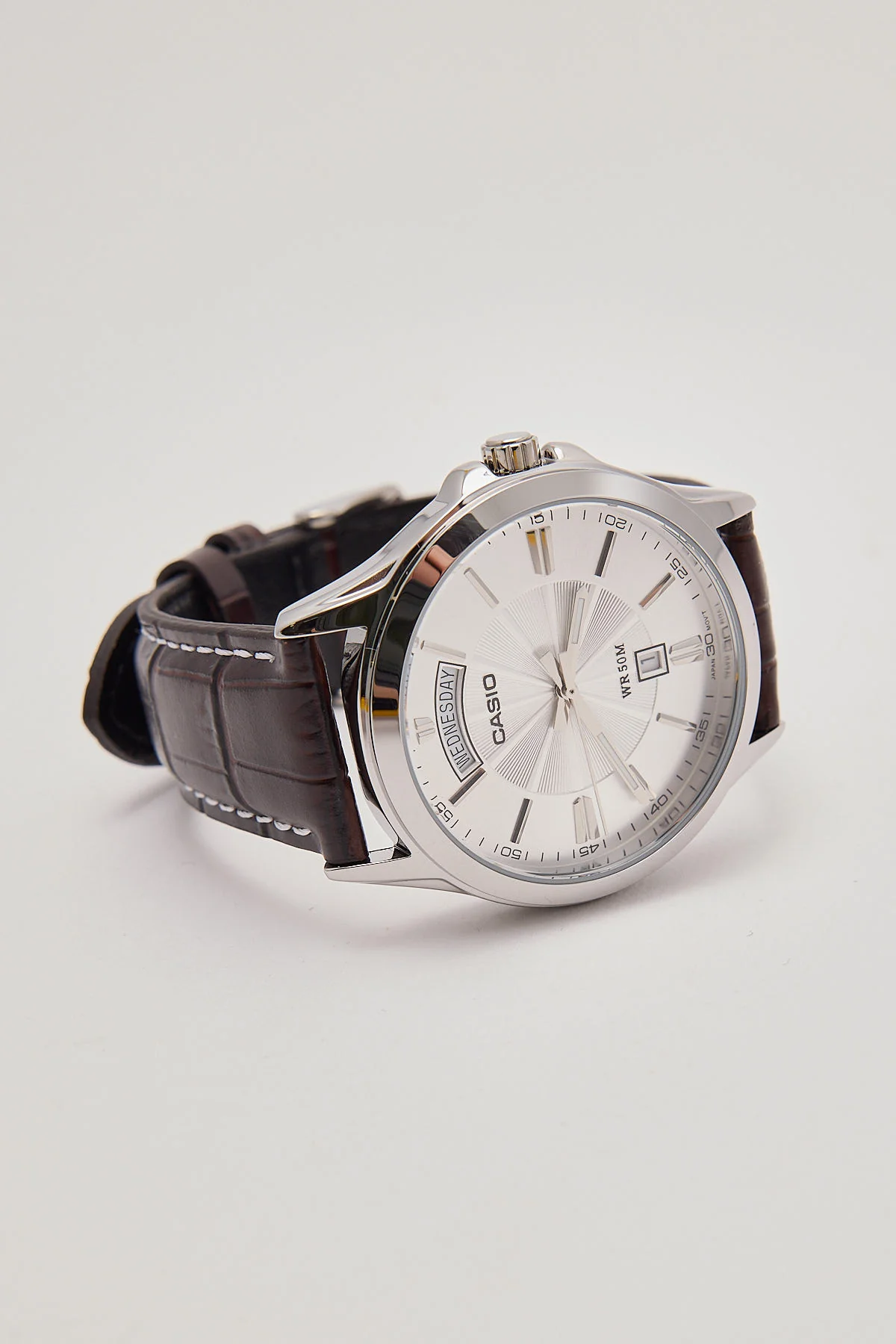 Casio MTP1381L-7A Silver/Brown - Image 2