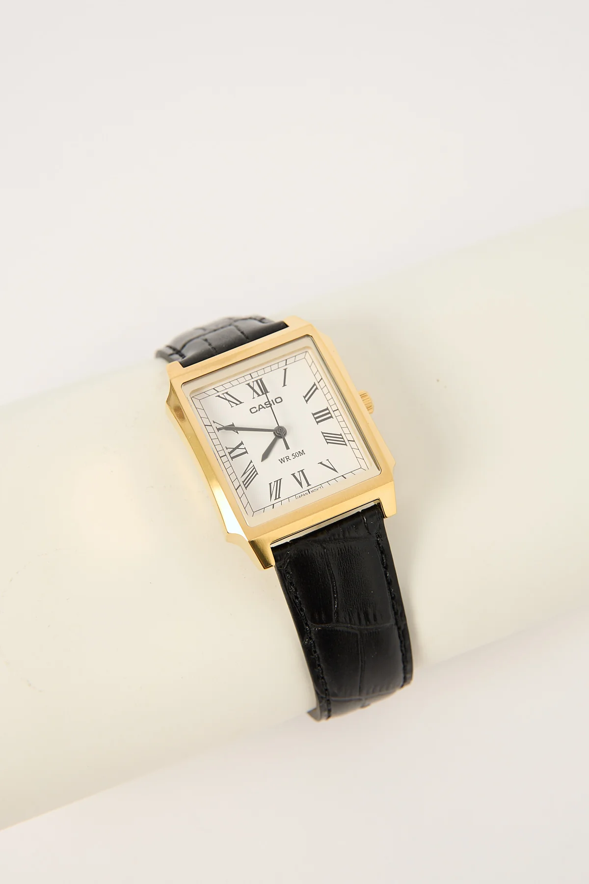 Casio MTPB190GL-7BVDF Analogue Watch Gold/Black Croc PU